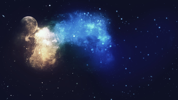 高清星光月球PNG透明背景素材，抽象梦幻设计元素下载