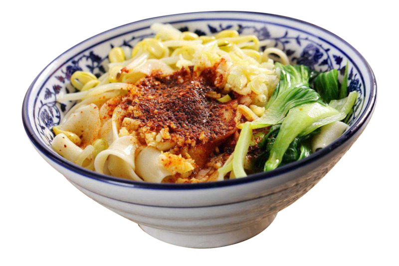 山西香辣油泼面高清PNG素材，美味健康，免扣元素下载