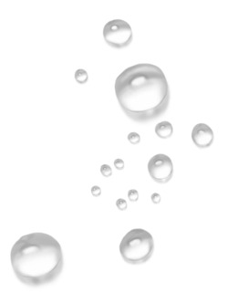 水滴漂浮高清PNG素材，透明漂浮元素免费下载