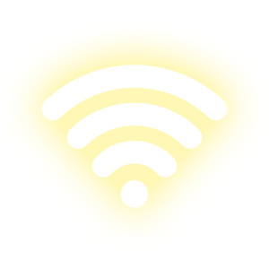 发光WiFi信号高清PNG透明装饰元素特效图片素材下载