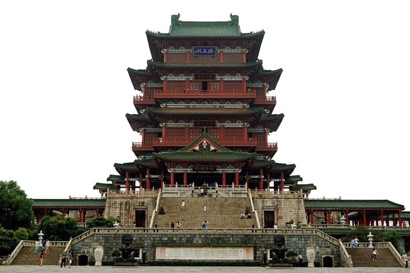 江西滕王阁高清PNG透明背景风景图片素材下载