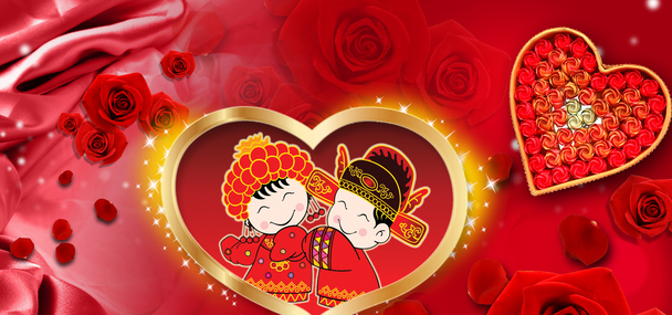 婚庆高清PNG透明背景素材，Banner海报设计元素下载