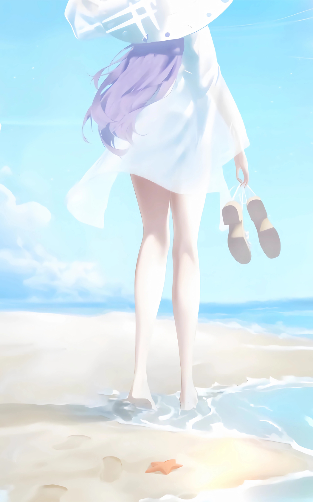 海边唯美亚津子4K高清壁纸，全屏手机图片2400x3840下载