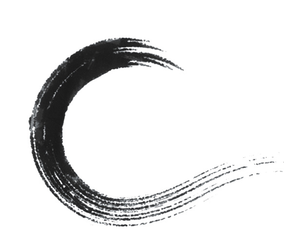 高清水墨PNG透明装饰元素，墨迹笔触设计素材下载
