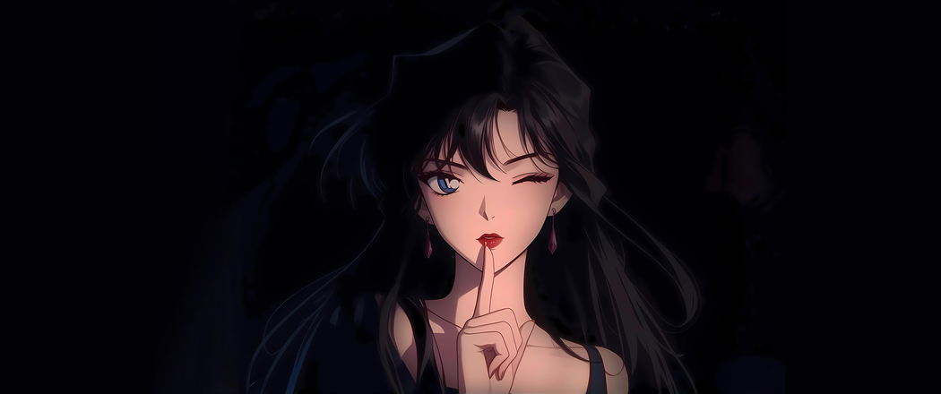 暗黑色调小兰动漫美女 4K高清壁纸，3440x1440带鱼屏专属下载