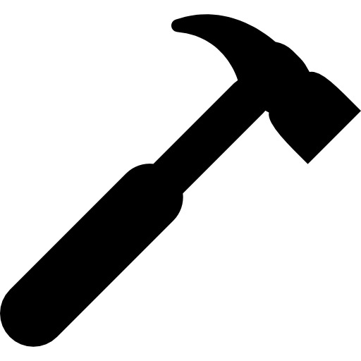 高清PNG锤子轮廓图标，透明免抠元素，设计素材下载