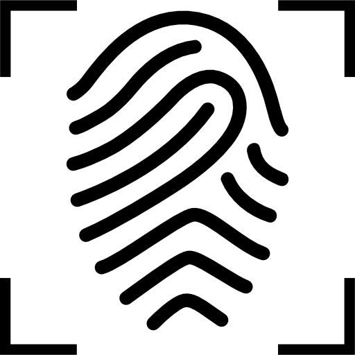 指纹与十字焦点图标高清PNG素材，透明免抠元素下载