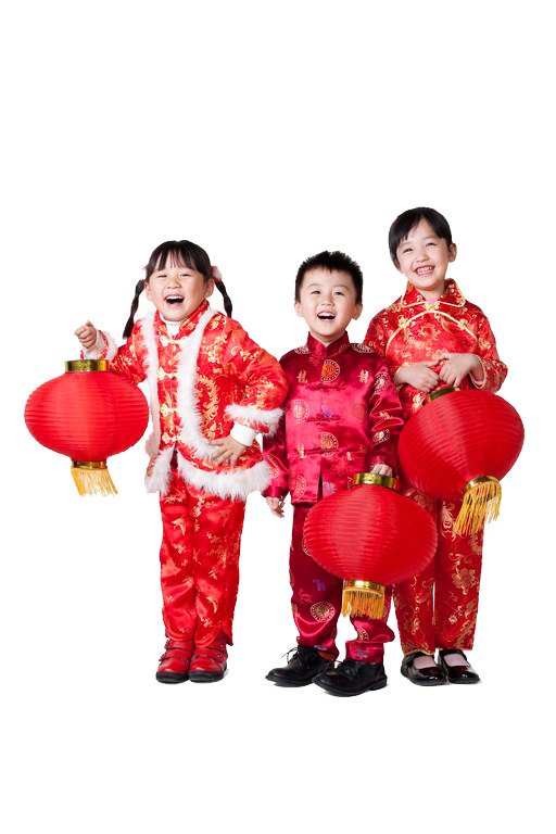 中秋节小孩拿灯笼高清PNG透明图片素材下载