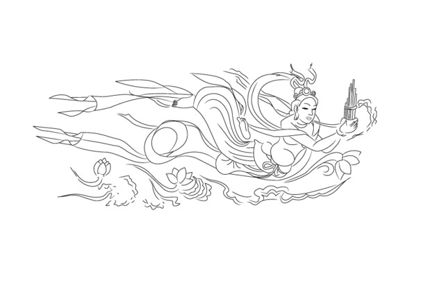 飞天高清PNG透明装饰元素及图案素材下载