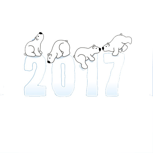 2017高清PNG北极熊图片素材，含透明背景，节日元素（元旦、春节、元宵）设计下载