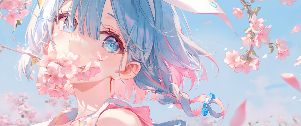 阿洛娜樱花主题3440x1440带鱼屏高清壁纸下载