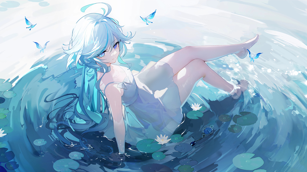 芙宁娜水中倩影 4K高清壁纸 3840x2160 下载
