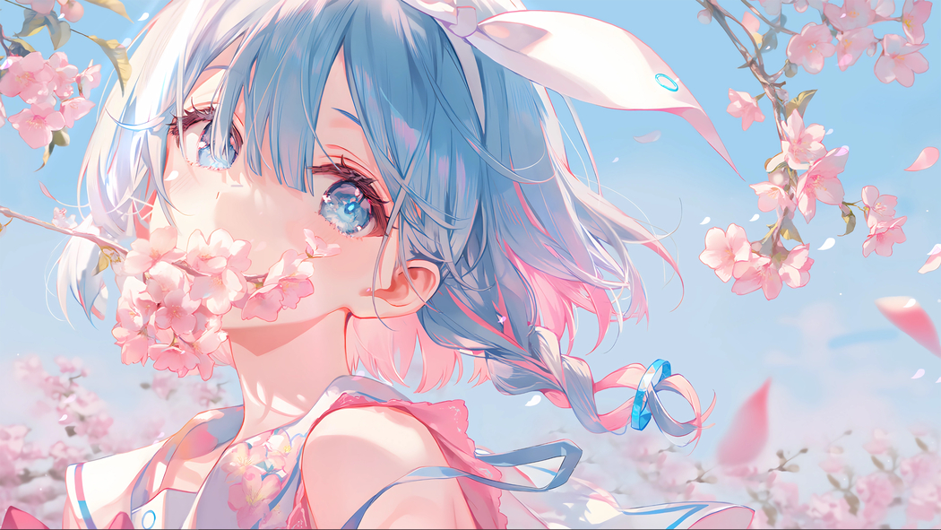 阿洛娜樱花主题4K动漫壁纸，3840x2160高清下载