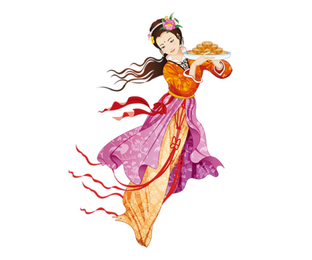 嫦娥中秋节高清PNG透明图片素材下载，节日元素设计必备