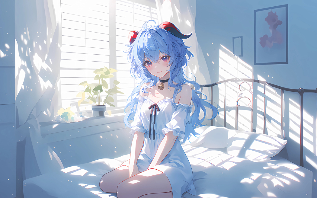 原神甘雨高清动漫壁纸 2560x1600 房间主题 下载