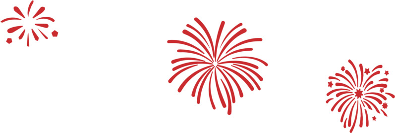 中国风烟花节庆高清PNG图片素材，元旦春节元宵节日元素下载