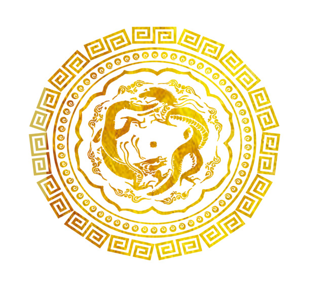 中国风圆形龙腾纹高清PNG透明装饰图片素材下载