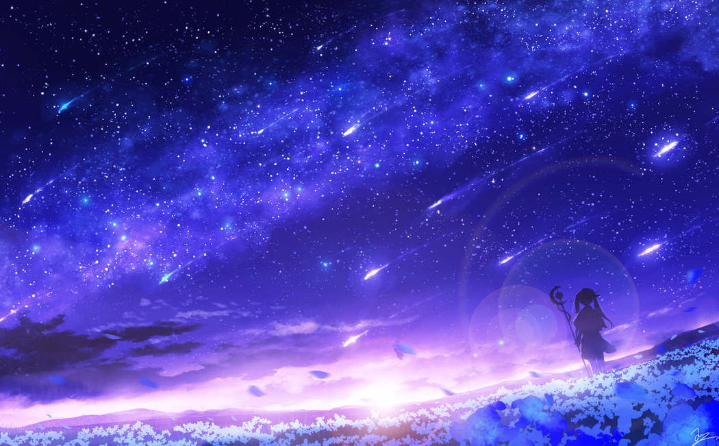 唯美星空下芙莉莲葬送场景 4K高清动漫壁纸 4300x2667 下载