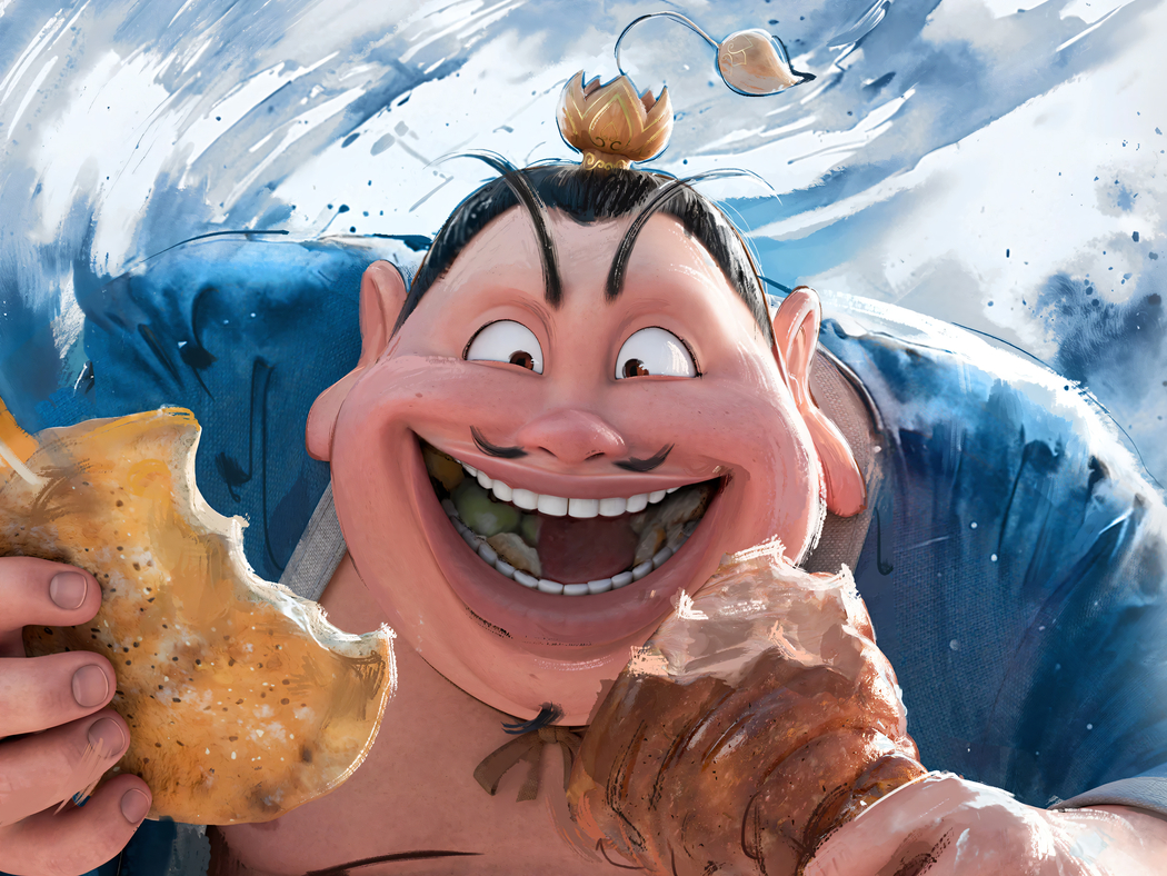 太乙真人&哪吒魔童闹海 水墨风海报高清壁纸 3200x2400 平板笔记本通用