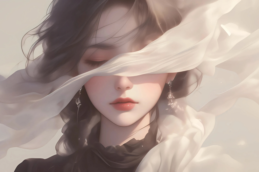 唯美遮眼动漫美女高清壁纸 3000x2000 适配平板笔记本