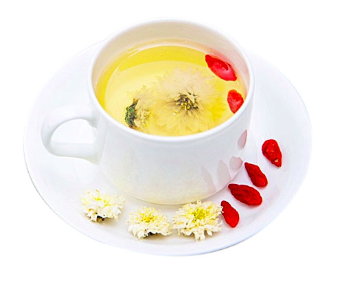 高清PNG菊花茶杯子透明装饰图案素材下载