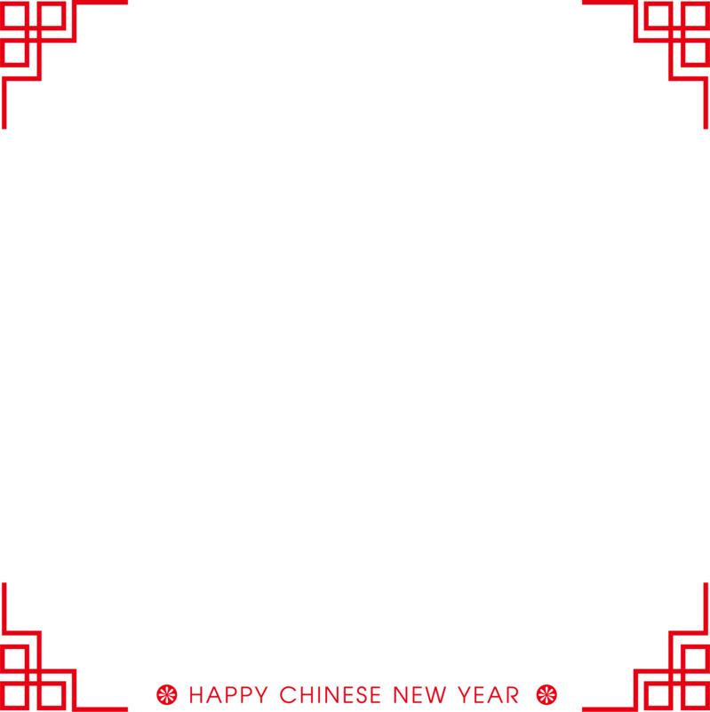 高清PNG红色传统边框装饰元素，透明设计素材下载