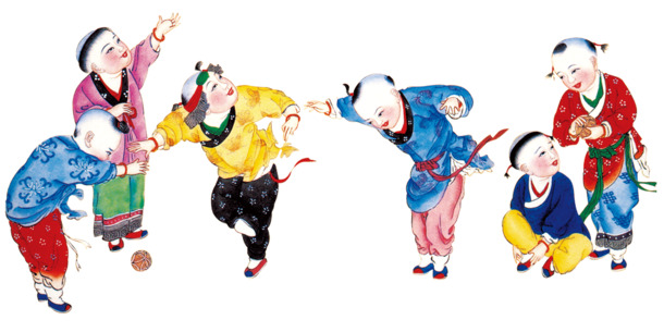 高清PNG透明年画娃娃图片，元旦春节元宵节日元素设计素材下载
