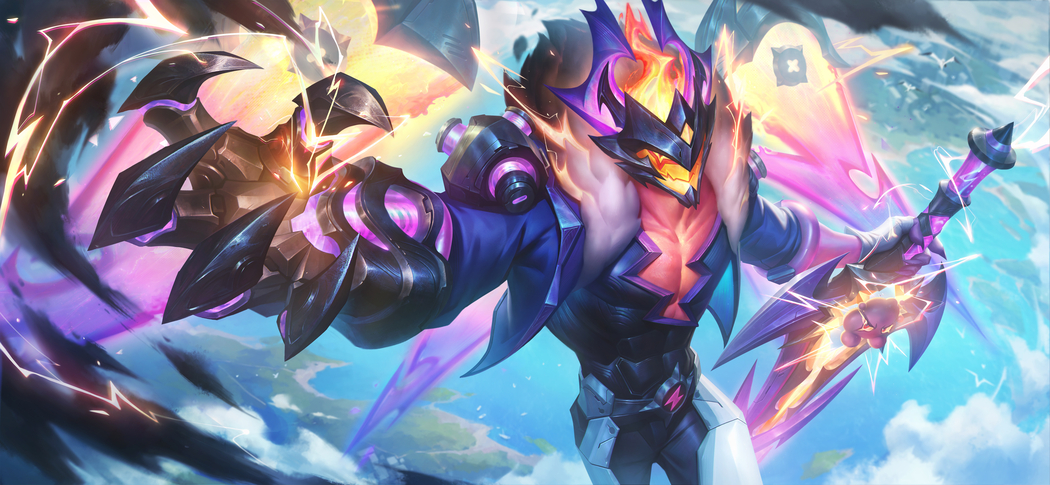 天棱震雷亚托克斯LOL高清壁纸下载，5K/4K分辨率，尺寸5196x2400