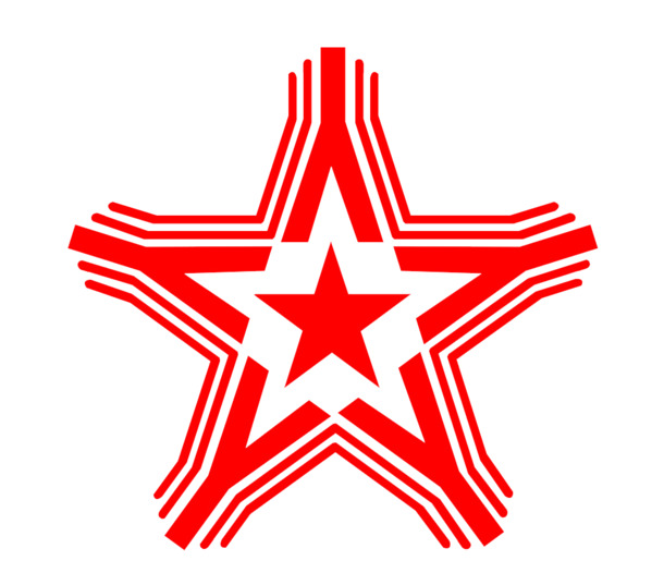 高清PNG红五星标识，透明节日元素，国庆节图片设计素材下载