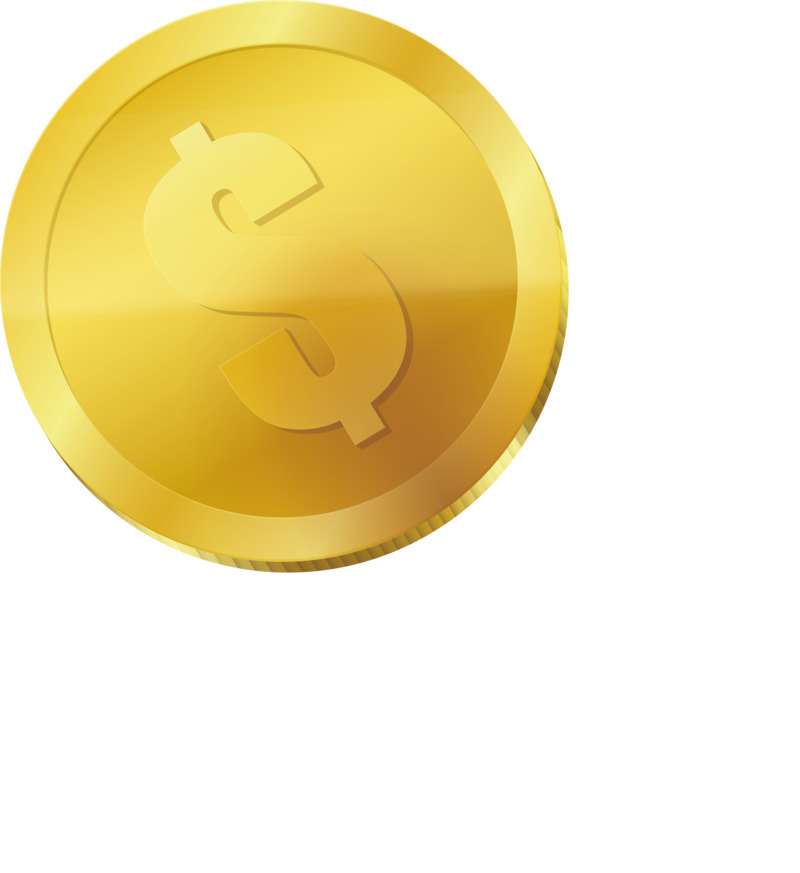 金融金币矢量PNG高清透明漂浮元素及AI格式设计素材下载