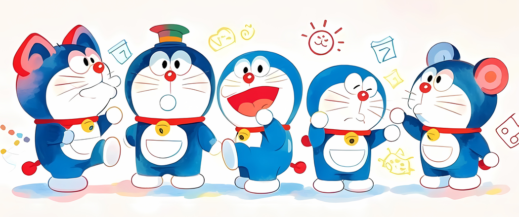 哆啦A梦超清壁纸下载，3440x1440带鱼屏高清可爱壁纸5张