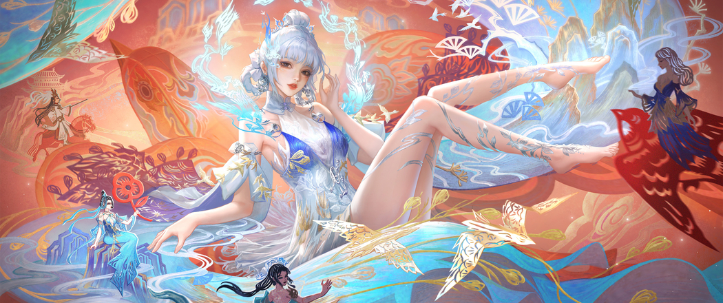 《永劫无间》国风国潮美女壁纸，4K超清3440x1440带鱼屏游戏图片下载