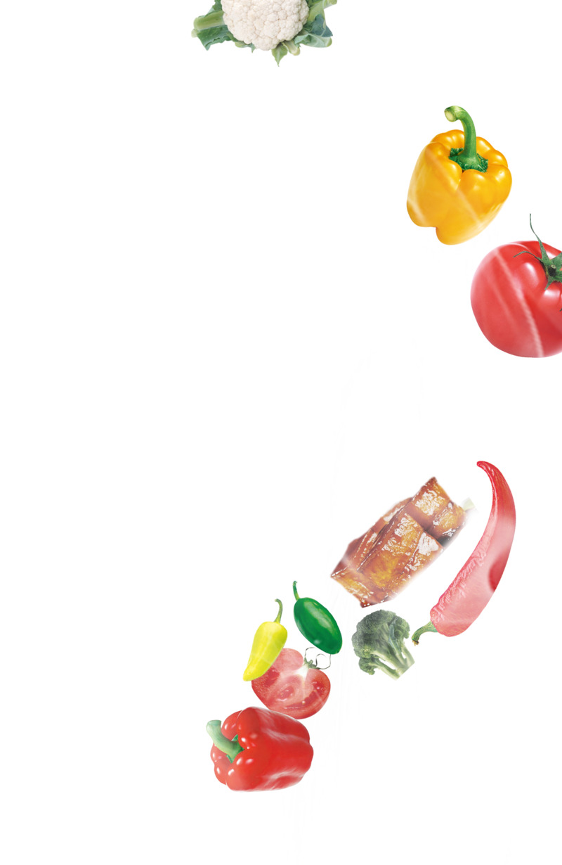 高清漂浮食物PNG透明图，植物装饰元素设计素材下载