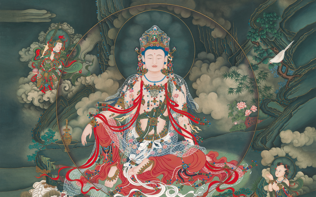 水月观音菩萨4K超清壁纸 3840x2400高清图片下载