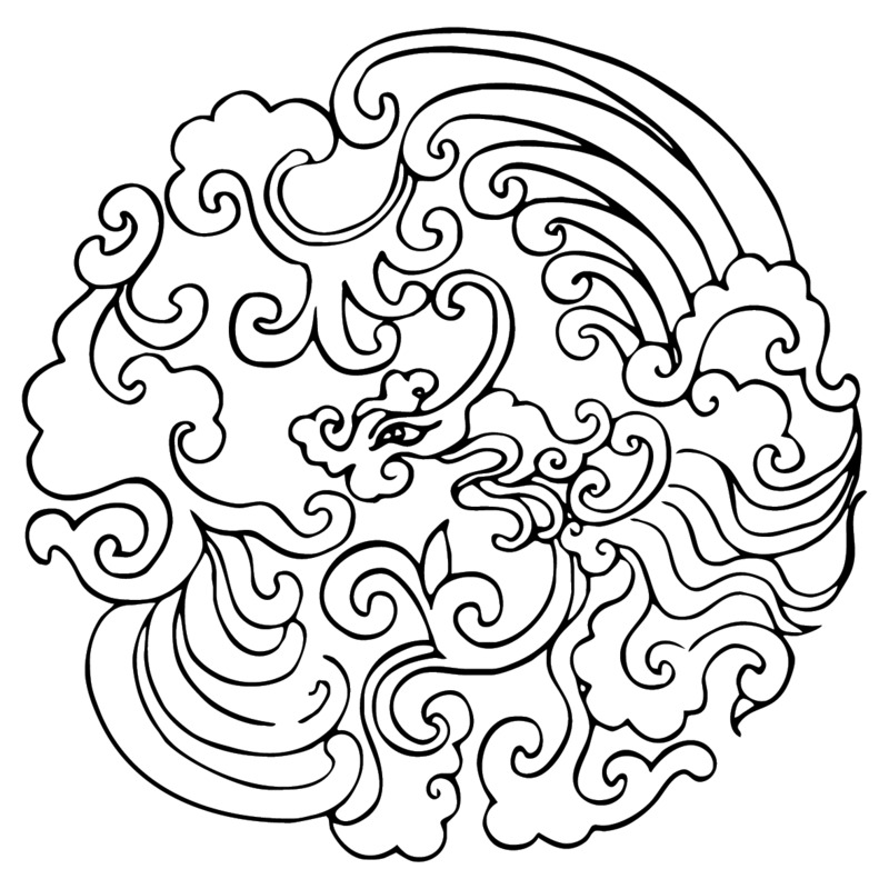 传统圆形花纹图案高清PNG免抠元素及AI设计素材下载