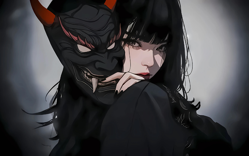 恶魔少女神秘面具4K超高清壁纸 3840x2400免费下载