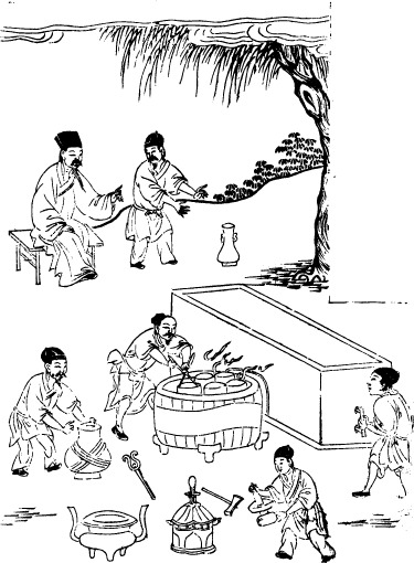 中国古风人物线稿插画高清PNG透明素材AI格式下载