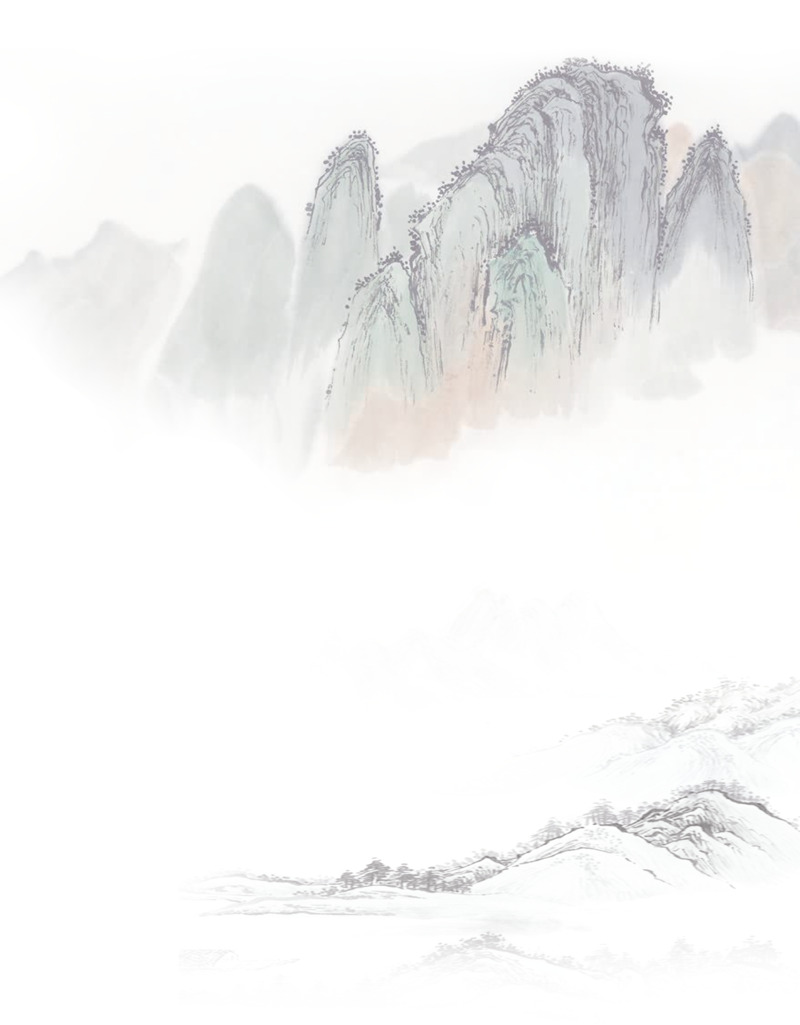 中国风水墨山水高清PNG透明装饰图片素材下载