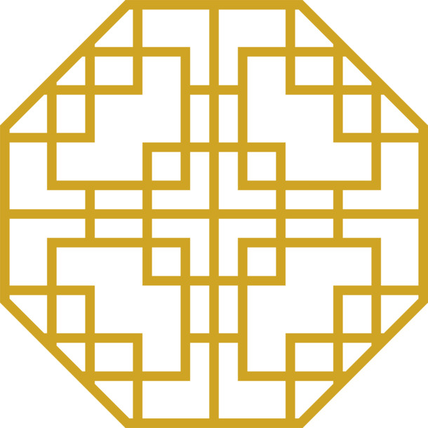 古风八边形窗框高清PNG透明装饰元素，中国风设计素材下载