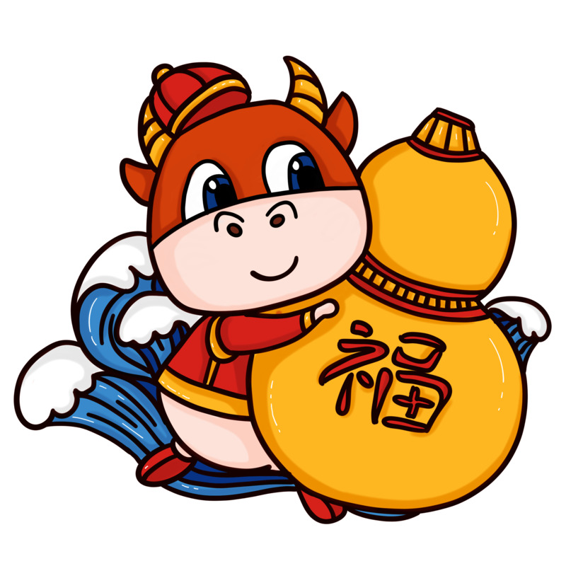 福牛葫芦高清PNG素材，透明节日元素，元旦春节元宵设计图免费下载