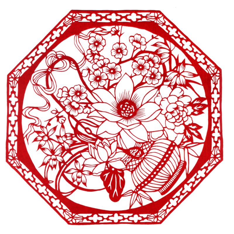 剪纸高清PNG透明节日元素，元旦春节元宵图片素材下载