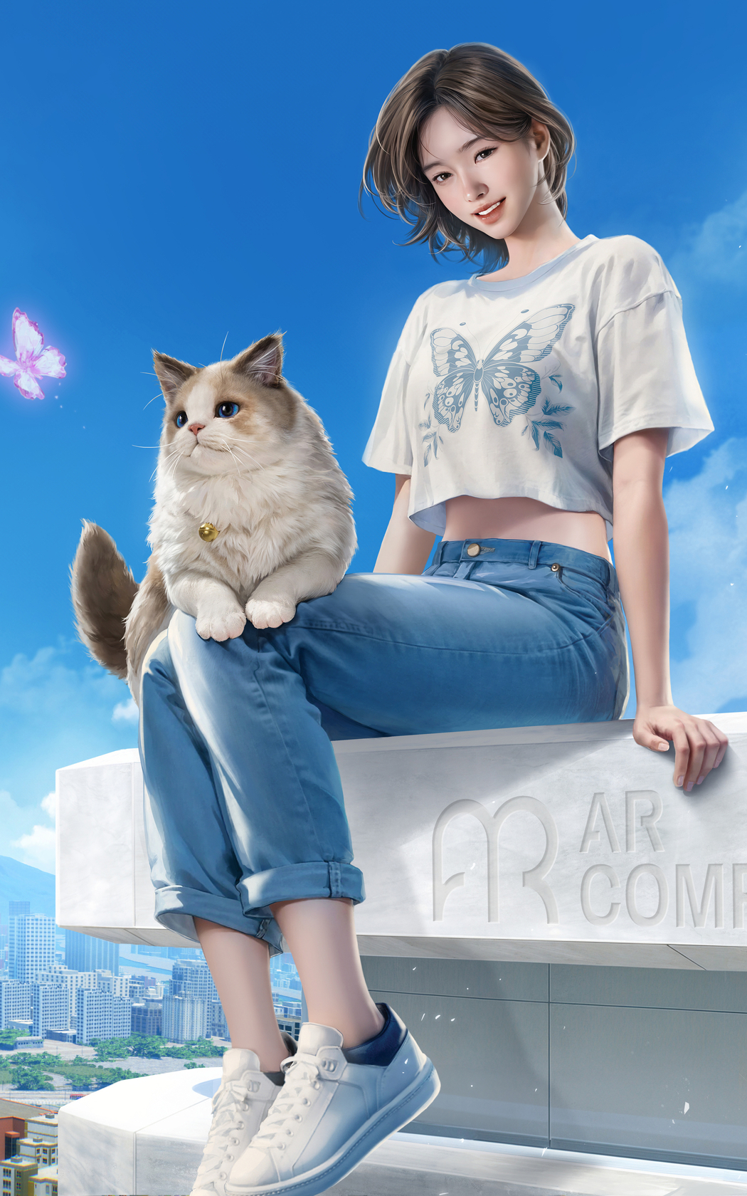 《Inzoi》可爱女孩4K超清游戏手机壁纸，2400x3840高清下载
