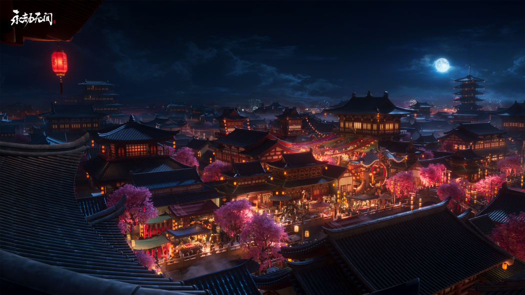 永劫无间夜景原画4K超高清壁纸下载（3999x2250）