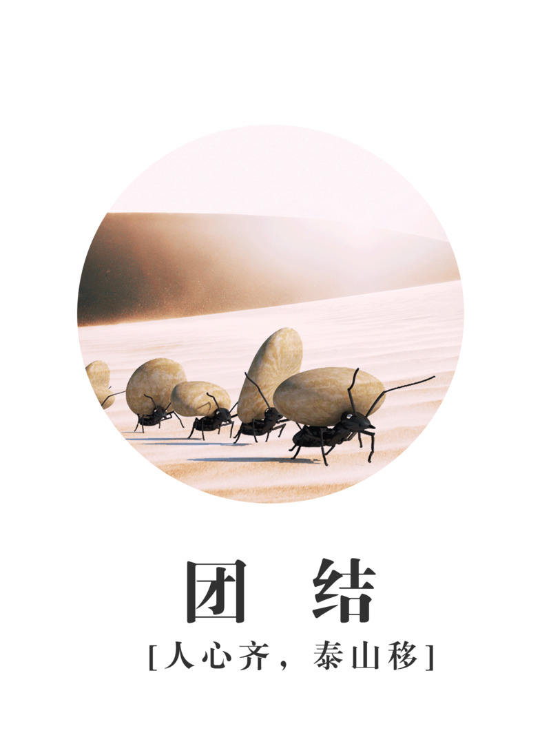 高清PNG动植物元素图片素材，团结共赢动物设计，免费下载
