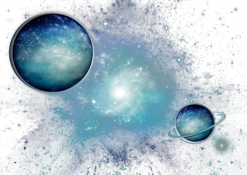 浩瀚宇宙星系行星高清PNG透明素材，装饰特效图片设计下载