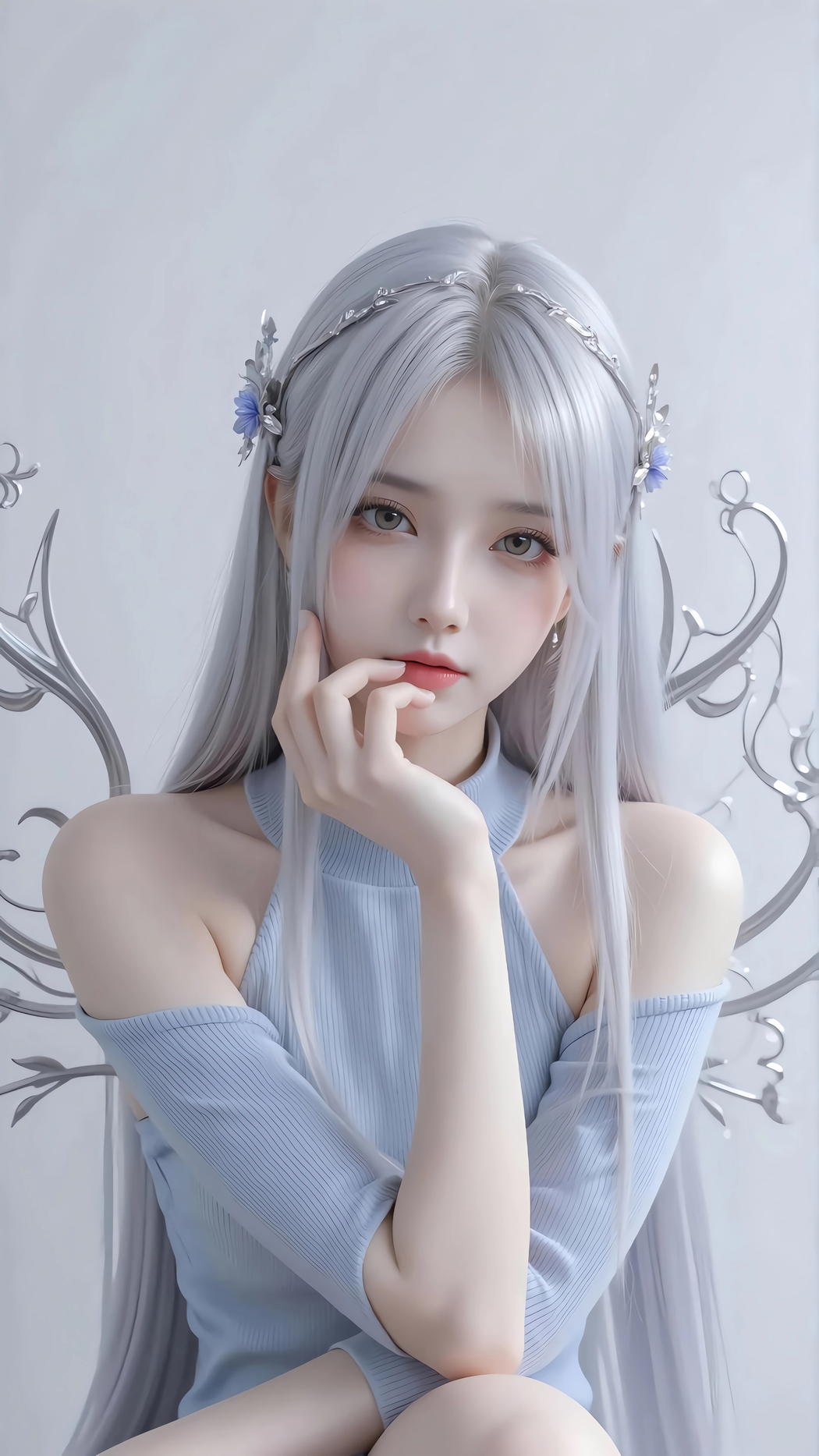 长发动漫美女小医仙 4K竖屏手机壁纸 高清2160x3840 下载