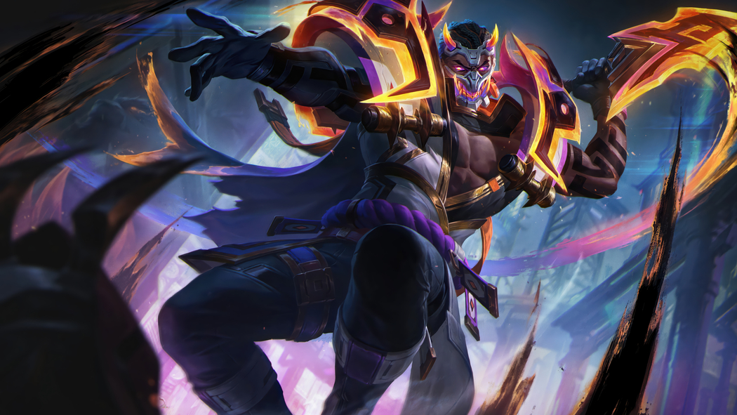 LOL英雄联盟，墨之影派克8K超高清壁纸 7680x4320下载