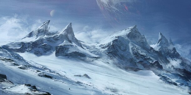 冰天雪地魔幻游戏背景高清PNG透明素材，Banner海报设计图下载
