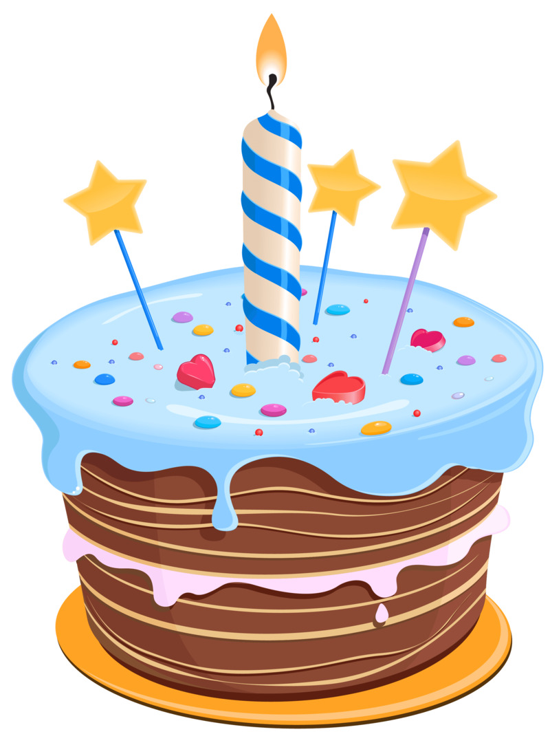 高清生日蛋糕PNG图片素材，透明装饰元素与图案下载