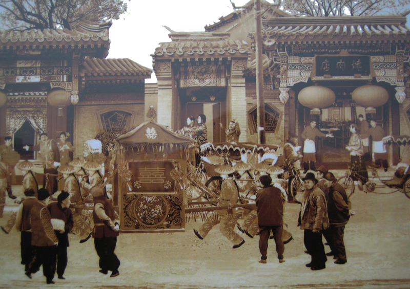 手绘老北京胡同高清PNG透明背景素材下载